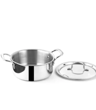 Kumar Cookware Triply Casserole with Stainless steel Lid